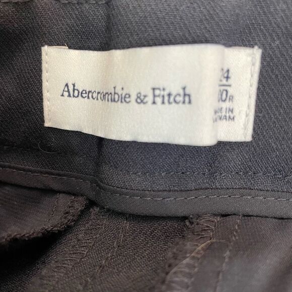 NEW Abercrombie & Fitch Black Sloane Tailored Wide Leg Trouser Pants 00 24 NWT - Picture 7 of 8